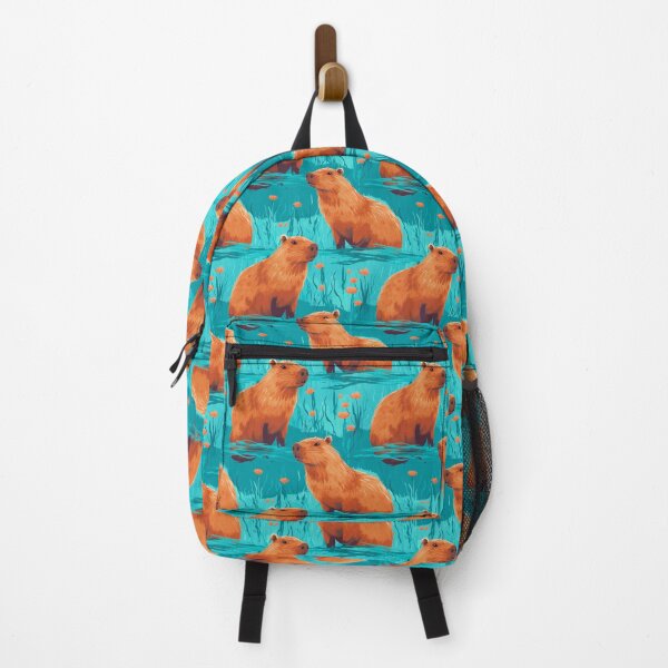 Item preview, Capybara in Blue Blackground, Capybara,Animal, Pet, Wildlife, Seamless,Pattern designed and sold by puppynpaw.