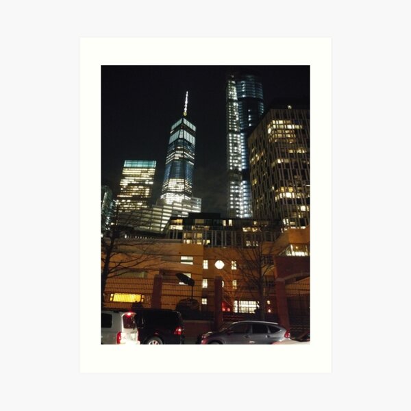 New York, Brooklyn, Manhattan, New York City, Buildings, streets, trees Art Print