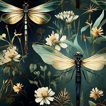 Artwork thumbnail, Dragonfly Pattern 8 by DigitalPatternx