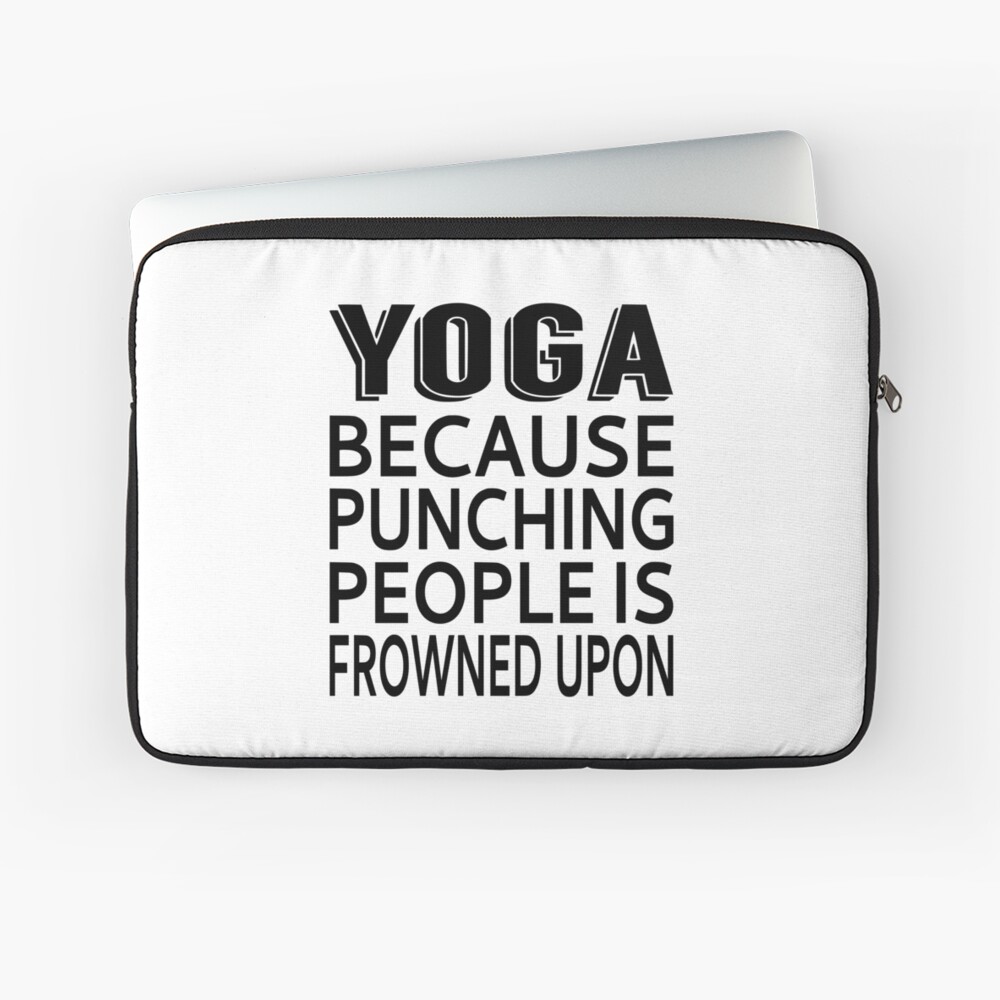 I Do Yoga Because Punching People Is Frowned Upon Tote Bag - EllieBeanPrints