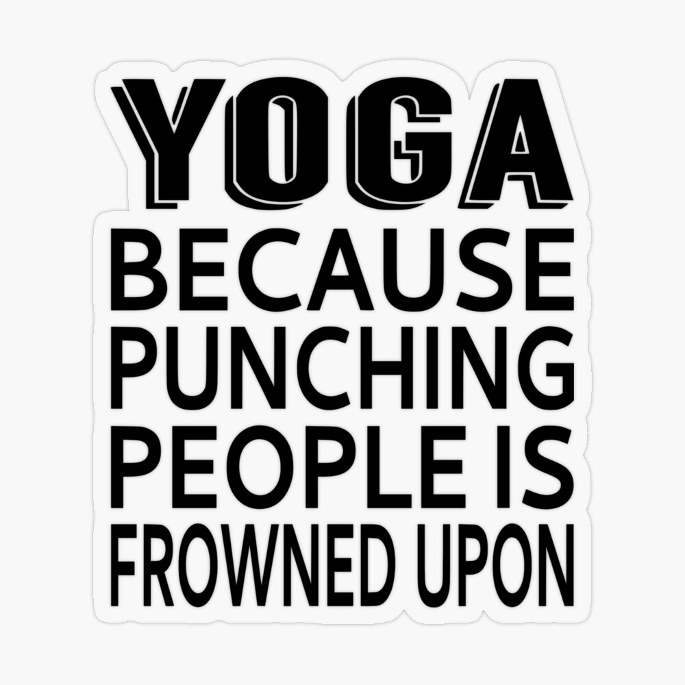 I Do Yoga Because Punching People Is Frowned Upon Tote Bag - Shopping Bag -  Gifts For Yoga Lovers - Yoga Gift - Shopping Bag - Yoga