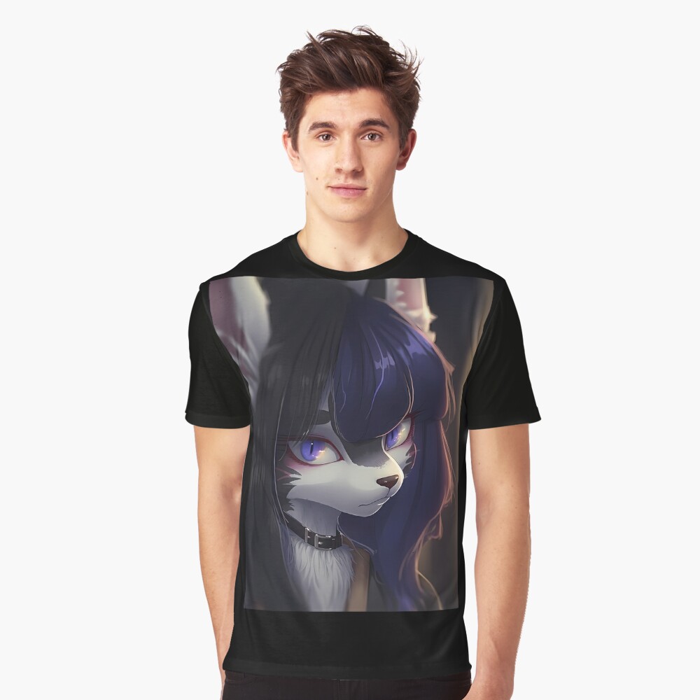 Cute Goth Furry Anime Character Art Print 