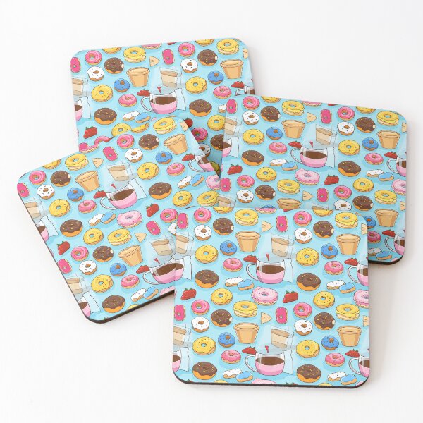 Item preview, xSweet Mornings: Seamless Patterns of Morning Coffee Cups, Doughnuts, Cookies, and Cakes designed and sold by AlienSkinEyes.