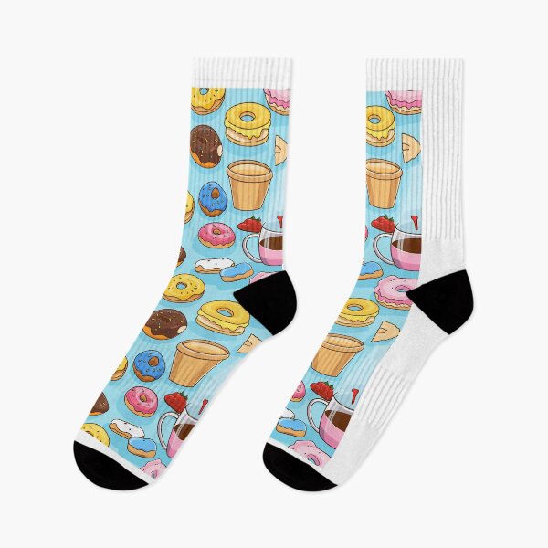 Item preview, xSweet Mornings: Seamless Patterns of Morning Coffee Cups, Doughnuts, Cookies, and Cakes designed and sold by AlienSkinEyes.