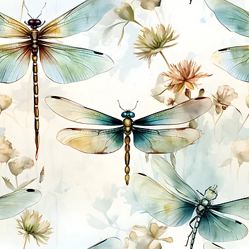 Artwork thumbnail, Dragonfly Pattern 9 by DigitalPatternx