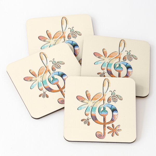 Item preview, SYMPHONY of Bees n Flowers [Treble Clef] Rust designed and sold by RC-aRtY.