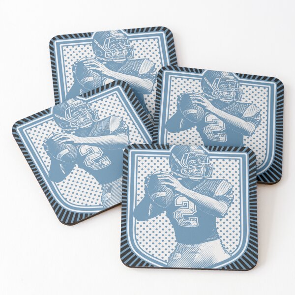 Item preview, Quarterback passing football. Vintage Blue   designed and sold by LeonieAbbott.