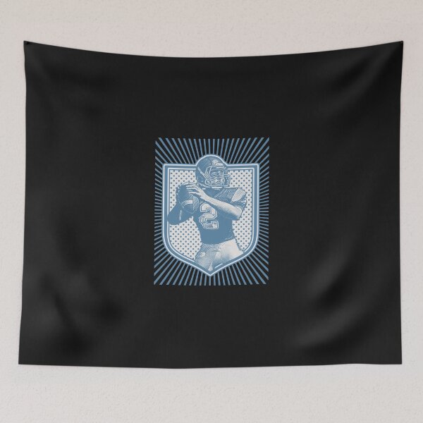 Item preview, Quarterback passing football. Vintage Blue   designed and sold by LeonieAbbott.