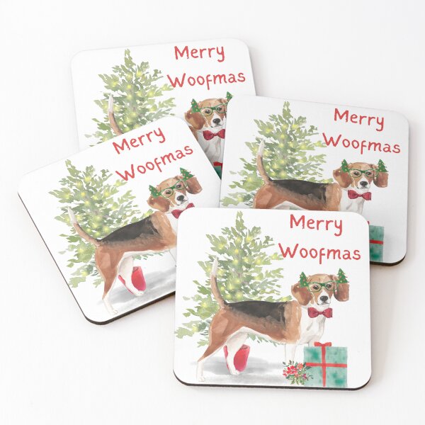 Item preview, Beagle Christmas Merry Woofmas  designed and sold by beastieboutique.