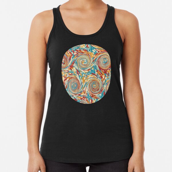 Book art: marbled endpapers – State Library Victoria Racerback Tank Top