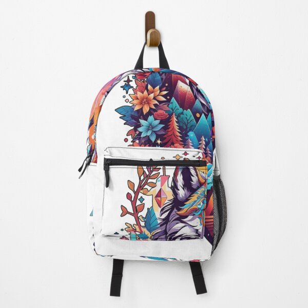 Item preview, Wild Harmony: Wolf's Call Amidst Colorful Mountain Waterfall designed and sold by irosh madushan.