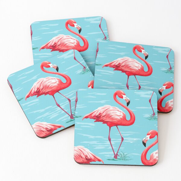 Item preview, Flamingo in Blue Background , Animal, Pet, Wildlife, Seamless,Pattern, Australia designed and sold by puppynpaw.