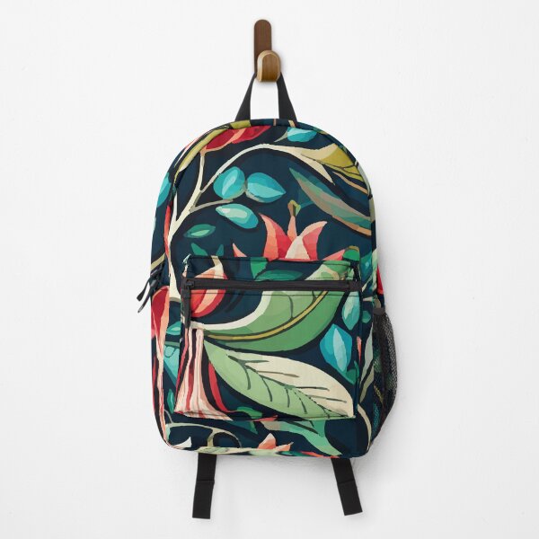 Item preview, Cute Honeysuckle and Leaves Abstract Floral Pattern designed and sold by Vicky Brago-Mitchell®.