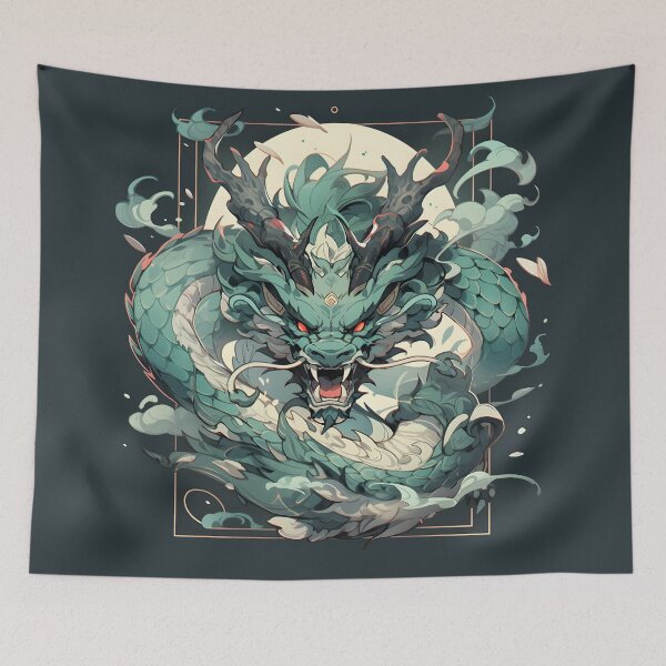 Item preview, Green beast dragon tshirt design designed and sold by HydraDreams.