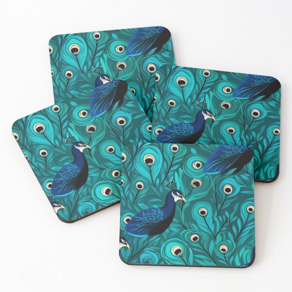 Item preview, Beautiful Peacock in Blue Background , Animal, Pet, Wildlife, Seamless,Pattern, Australia designed and sold by puppynpaw.