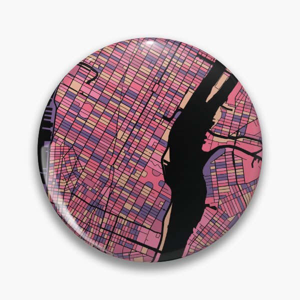 Item preview, New York Map Pattern in Purple & Pink designed and sold by PatternMaps.