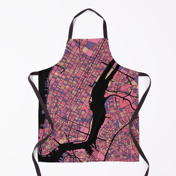 Item preview, New York Map Pattern in Purple & Pink designed and sold by PatternMaps.