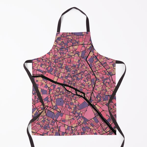 Item preview, Paris Map Pattern in Purple & Pink designed and sold by PatternMaps.