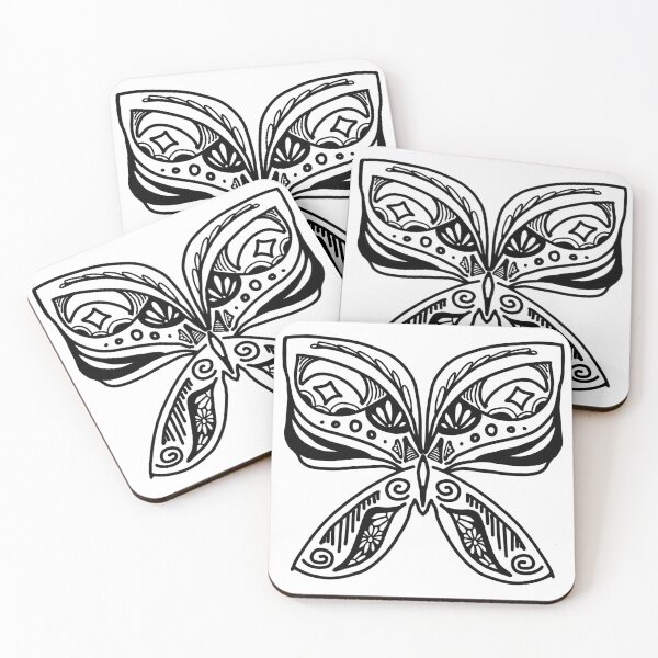 Item preview, B&W Butterfly Tessellate designed and sold by aadyalai.