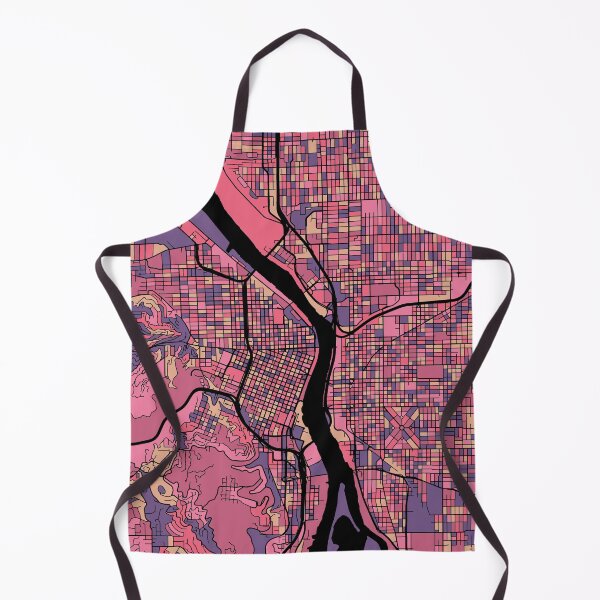 Item preview, Portland Map Pattern in Purple & Pink designed and sold by PatternMaps.