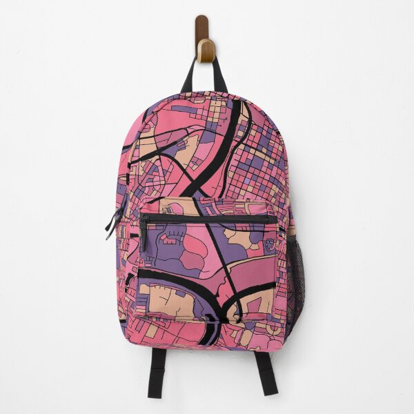 Artikelvorschau, Sacramento-Kartenmuster in Lila und Rosa entworfen und verkauft von PatternMaps.