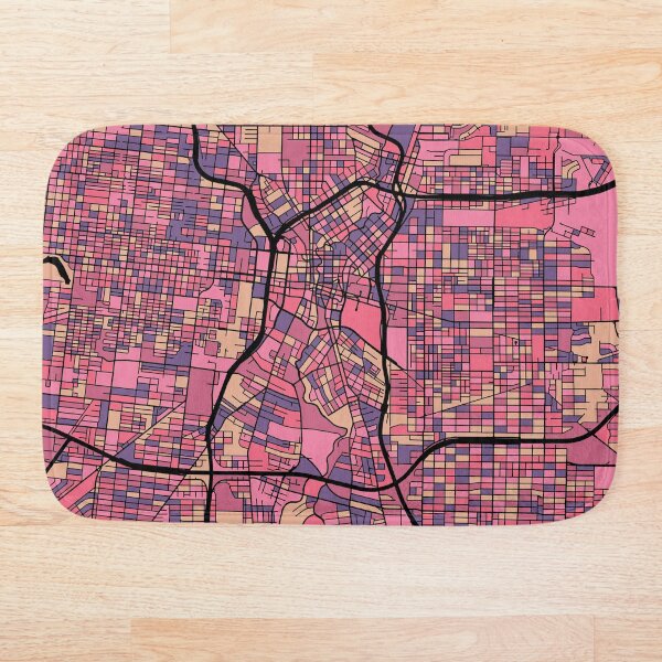 Item preview, San Antonio Map Pattern in Purple & Pink designed and sold by PatternMaps.