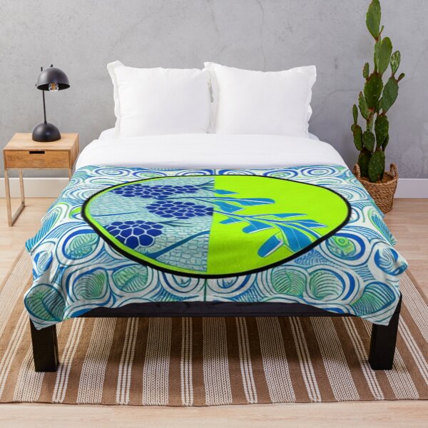 Item preview, Lime green blue abstract  designed and sold by Roxburylane.