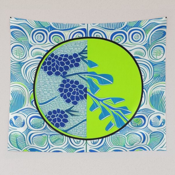 Item preview, Lime green blue abstract  designed and sold by Roxburylane.
