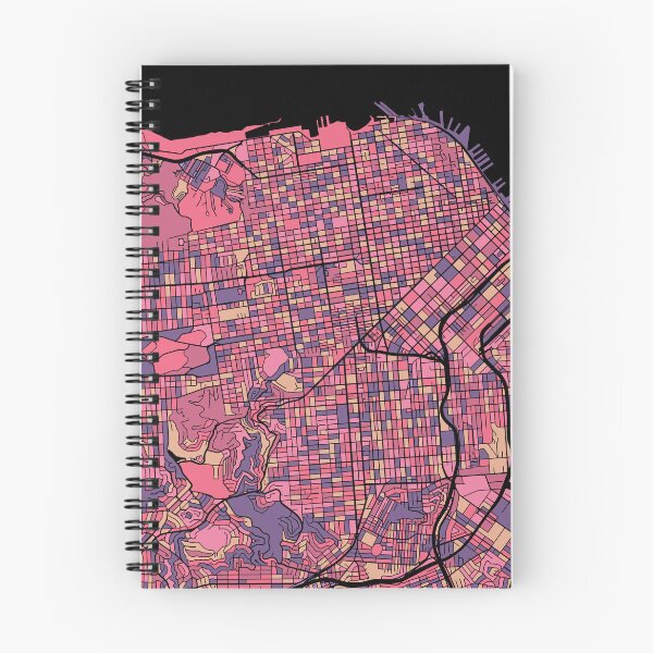 Item preview, San Francisco Map Pattern in Purple & Pink designed and sold by PatternMaps.
