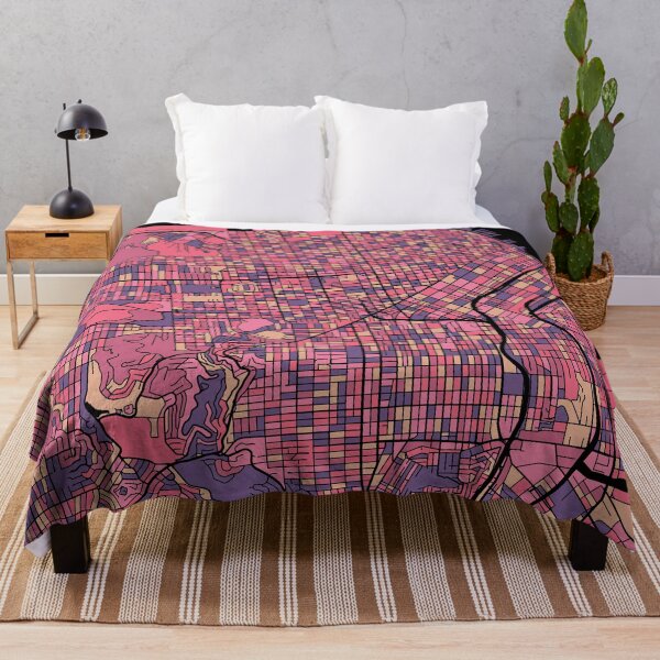 Item preview, San Francisco Map Pattern in Purple & Pink designed and sold by PatternMaps.