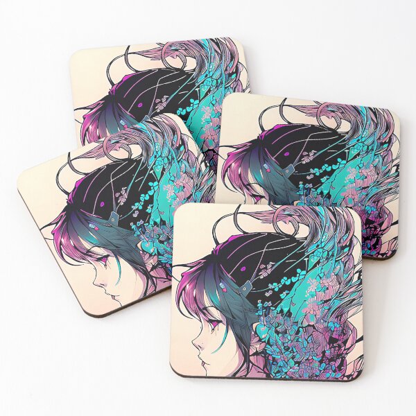 Item preview, Flower Anime Girl - inkpunk designed and sold by CyberInc.