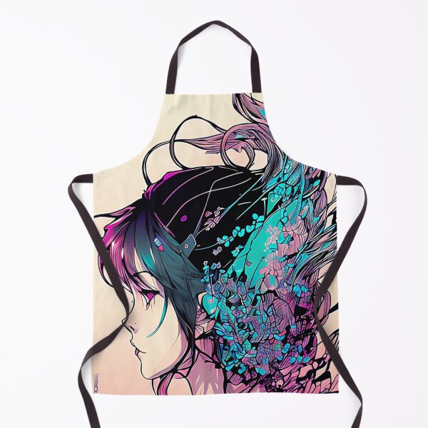 Item preview, Flower Anime Girl - inkpunk designed and sold by CyberInc.