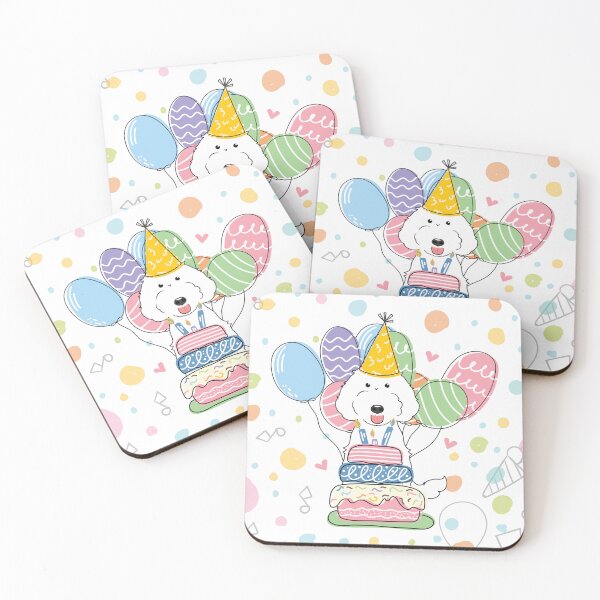Item preview, White Labradoodle Dog Birthday Party designed and sold by Lulupainting.