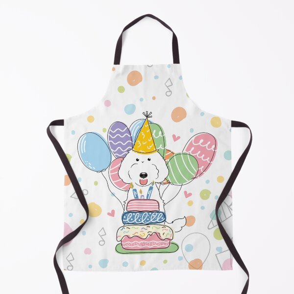 Item preview, White Labradoodle Dog Birthday Party designed and sold by Lulupainting.