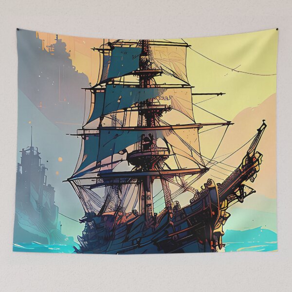 Item preview, Pirate Ship - Inkpunk designed and sold by CyberInc.