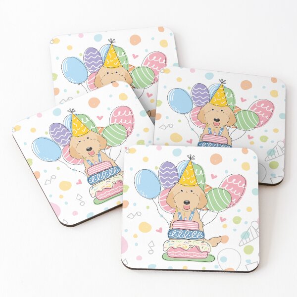 Item preview, Apricot Labradoodle Dog Birthday Party designed and sold by Lulupainting.