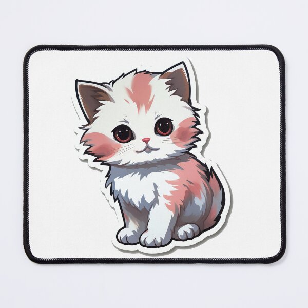 Item preview, Adorable Kitten in Cartoon Style - Sweet and Playful Pet Sitting on White Background ,Capturing the Charm of a Little Furry Friend | Curious and Lovable Feline designed and sold by sippapas.