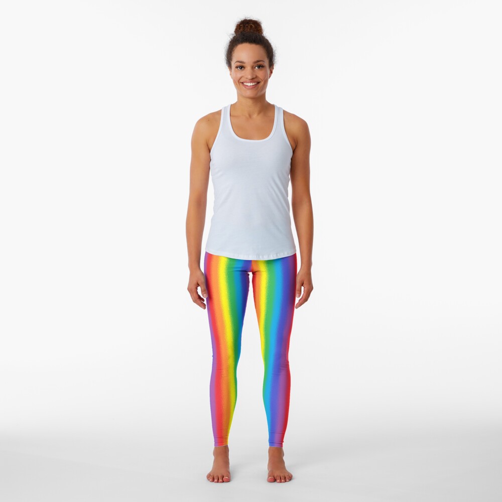 Frosted Vertical Rainbow   Leggings
