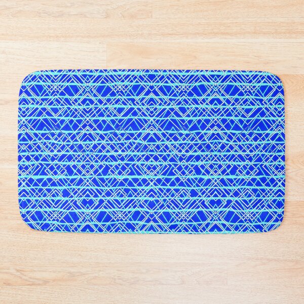 Item preview, Blue, white and turquoise diamond dimension pattern designed and sold by NC NatureVisions.