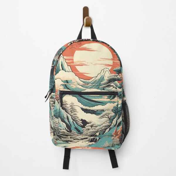 Item preview, Winter Mountain & Forest Ukiyoe Nature designed and sold by kristinspinelli.