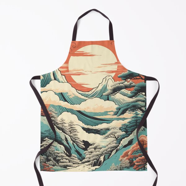 Item preview, Winter Mountain & Forest Ukiyoe Nature designed and sold by kristinspinelli.