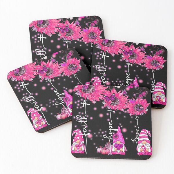 Item preview, Faith Hope Love Gnome Ribbon Breast Cancer Awareness Flower  designed and sold by JaynaPrueter.