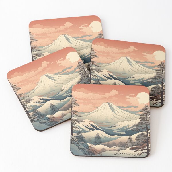 Item preview, Winter Mountain & Forest Nature Ukiyo  designed and sold by kristinspinelli.
