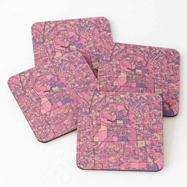 Item preview, Adelaide Map Pattern in Purple & Pink designed and sold by PatternMaps.