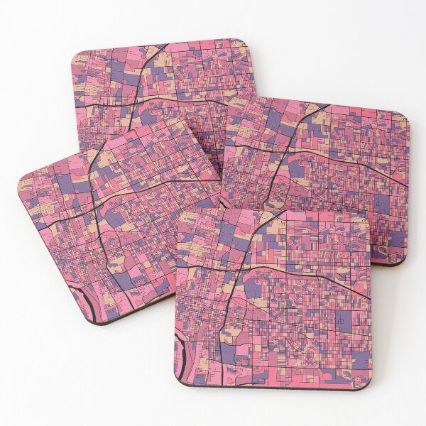 Item preview, Albuquerque Map Pattern in Purple & Pink designed and sold by PatternMaps.
