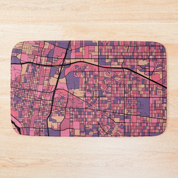 Item preview, Albuquerque Map Pattern in Purple & Pink designed and sold by PatternMaps.