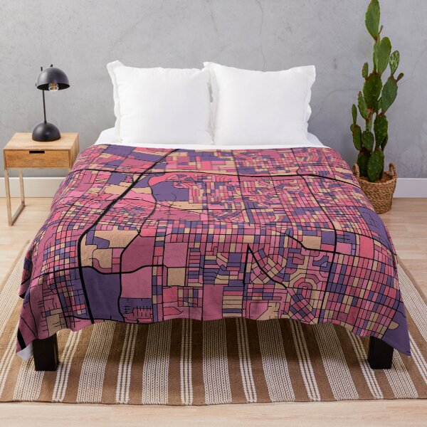 Item preview, Albuquerque Map Pattern in Purple & Pink designed and sold by PatternMaps.