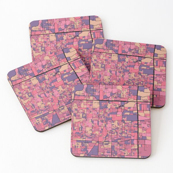 Item preview, Arlington Map Pattern in Purple & Pink designed and sold by PatternMaps.