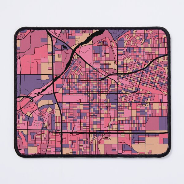Item preview, Bakersfield Map Pattern in Purple & Pink designed and sold by PatternMaps.