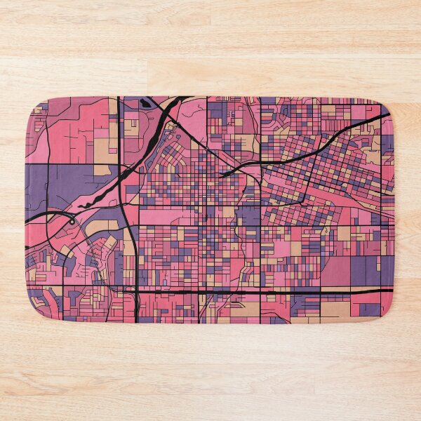 Item preview, Bakersfield Map Pattern in Purple & Pink designed and sold by PatternMaps.